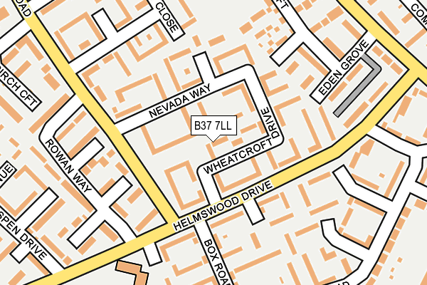 B37 7LL map - OS OpenMap – Local (Ordnance Survey)