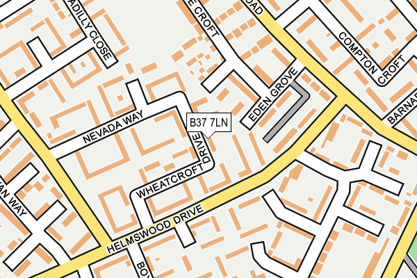 B37 7LN map - OS OpenMap – Local (Ordnance Survey)