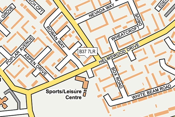 B37 7LR map - OS OpenMap – Local (Ordnance Survey)