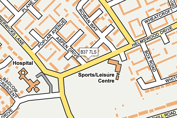 B37 7LS map - OS OpenMap – Local (Ordnance Survey)