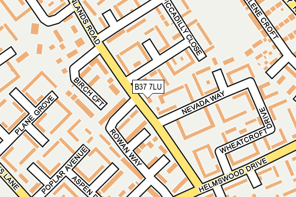 B37 7LU map - OS OpenMap – Local (Ordnance Survey)