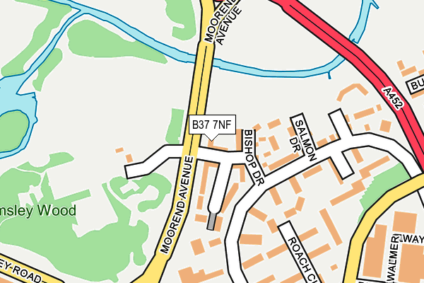 B37 7NF map - OS OpenMap – Local (Ordnance Survey)