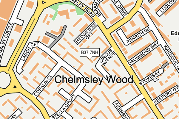 B37 7NH map - OS OpenMap – Local (Ordnance Survey)