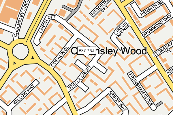 B37 7NJ map - OS OpenMap – Local (Ordnance Survey)