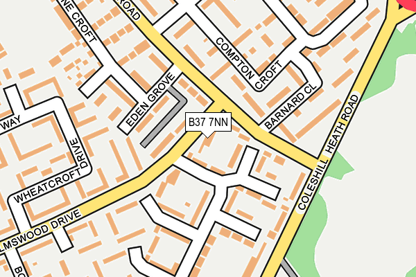 B37 7NN map - OS OpenMap – Local (Ordnance Survey)