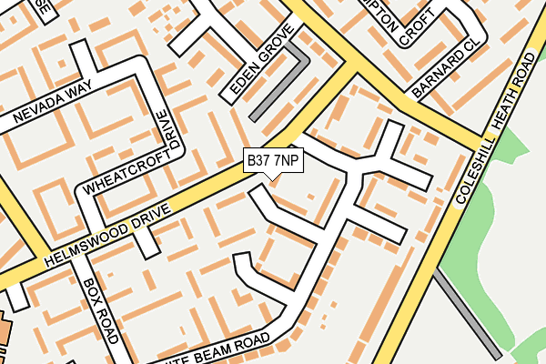 B37 7NP map - OS OpenMap – Local (Ordnance Survey)