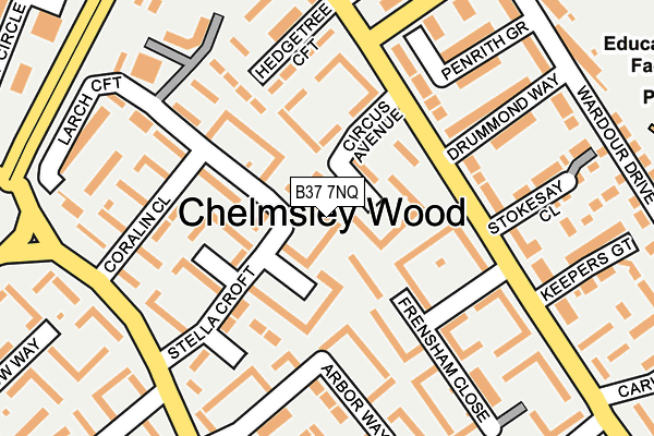 B37 7NQ map - OS OpenMap – Local (Ordnance Survey)