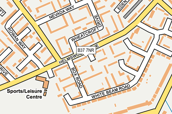 B37 7NR map - OS OpenMap – Local (Ordnance Survey)