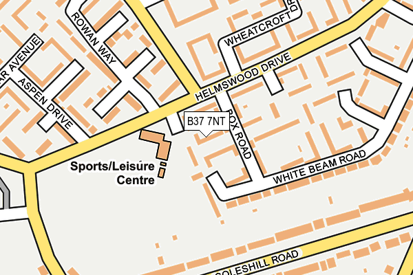 B37 7NT map - OS OpenMap – Local (Ordnance Survey)