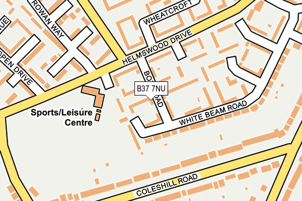 B37 7NU map - OS OpenMap – Local (Ordnance Survey)