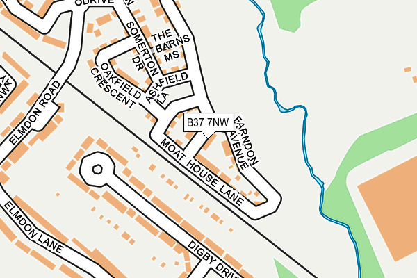 B37 7NW map - OS OpenMap – Local (Ordnance Survey)