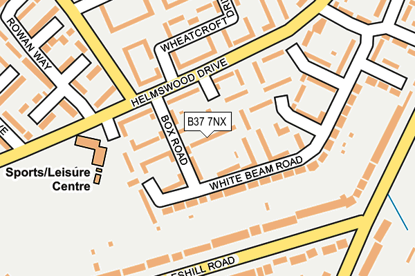 B37 7NX map - OS OpenMap – Local (Ordnance Survey)