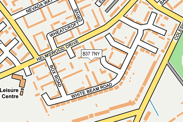 B37 7NY map - OS OpenMap – Local (Ordnance Survey)
