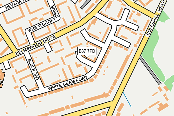 B37 7PD map - OS OpenMap – Local (Ordnance Survey)