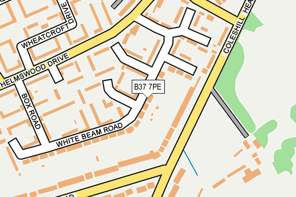 B37 7PE map - OS OpenMap – Local (Ordnance Survey)