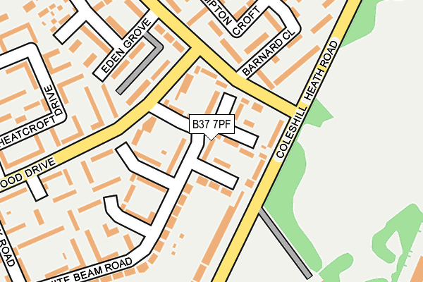 B37 7PF map - OS OpenMap – Local (Ordnance Survey)