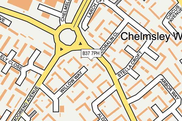 B37 7PH map - OS OpenMap – Local (Ordnance Survey)