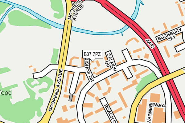 B37 7PZ map - OS OpenMap – Local (Ordnance Survey)