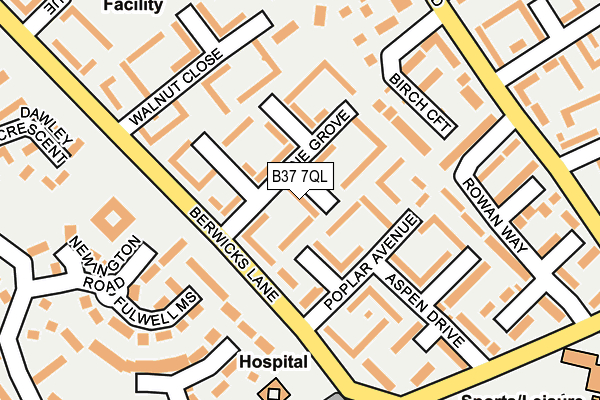 B37 7QL map - OS OpenMap – Local (Ordnance Survey)