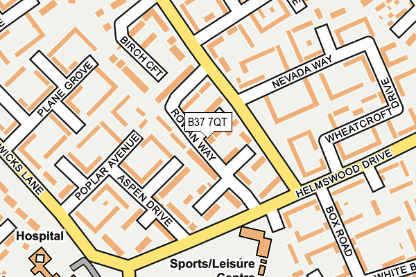 B37 7QT map - OS OpenMap – Local (Ordnance Survey)