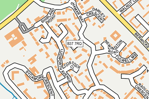 B37 7RQ map - OS OpenMap – Local (Ordnance Survey)