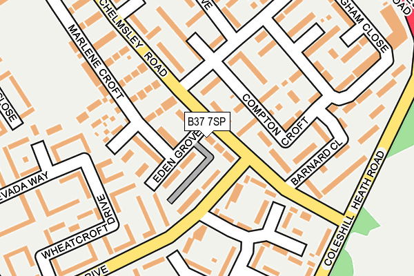 B37 7SP map - OS OpenMap – Local (Ordnance Survey)