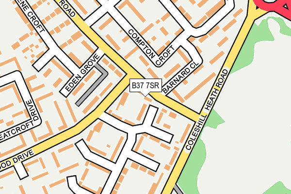 B37 7SR map - OS OpenMap – Local (Ordnance Survey)