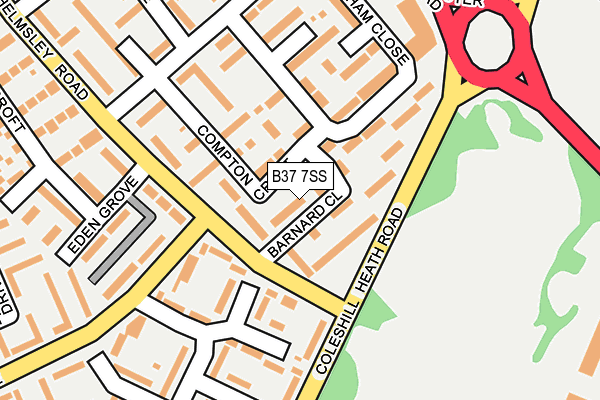 B37 7SS map - OS OpenMap – Local (Ordnance Survey)