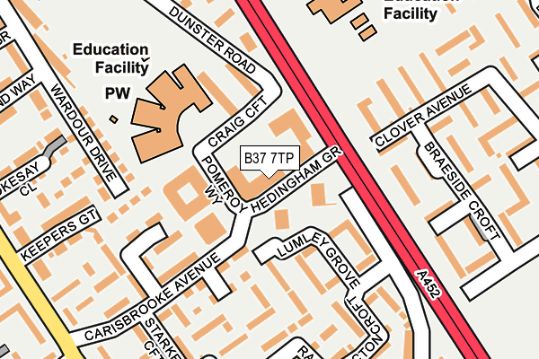 B37 7TP map - OS OpenMap – Local (Ordnance Survey)