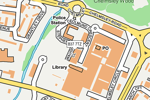 B37 7TZ map - OS OpenMap – Local (Ordnance Survey)