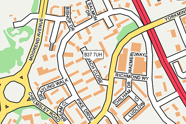 B37 7UH map - OS OpenMap – Local (Ordnance Survey)