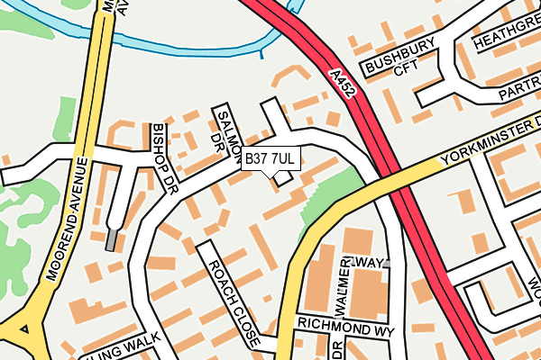 B37 7UL map - OS OpenMap – Local (Ordnance Survey)
