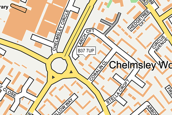 B37 7UP map - OS OpenMap – Local (Ordnance Survey)
