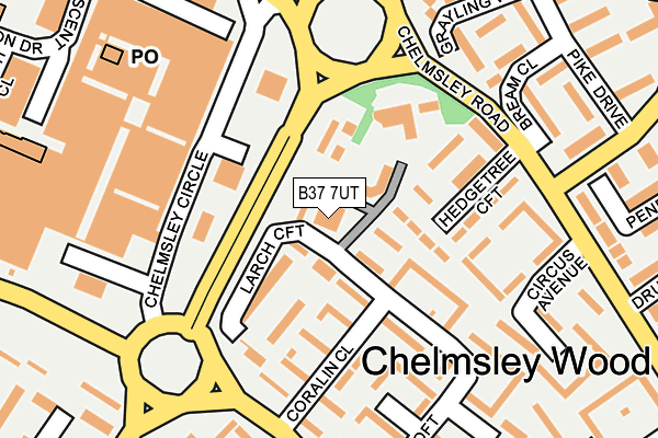 B37 7UT map - OS OpenMap – Local (Ordnance Survey)