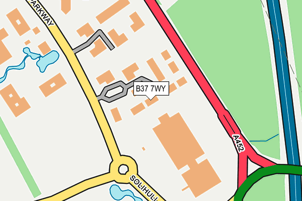 B37 7WY map - OS OpenMap – Local (Ordnance Survey)
