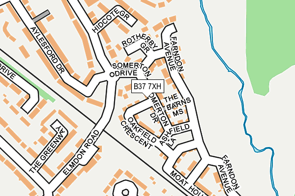 B37 7XH map - OS OpenMap – Local (Ordnance Survey)