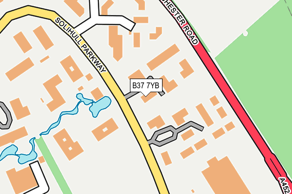 B37 7YB map - OS OpenMap – Local (Ordnance Survey)