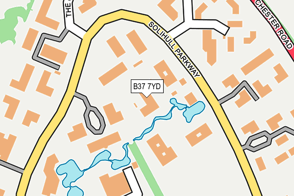 B37 7YD map - OS OpenMap – Local (Ordnance Survey)