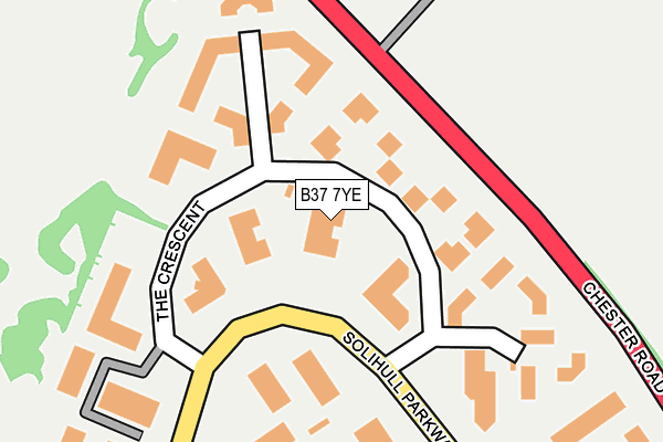 B37 7YE map - OS OpenMap – Local (Ordnance Survey)