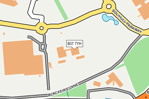 B37 7YH map - OS OpenMap – Local (Ordnance Survey)