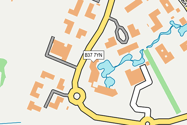 B37 7YN map - OS OpenMap – Local (Ordnance Survey)