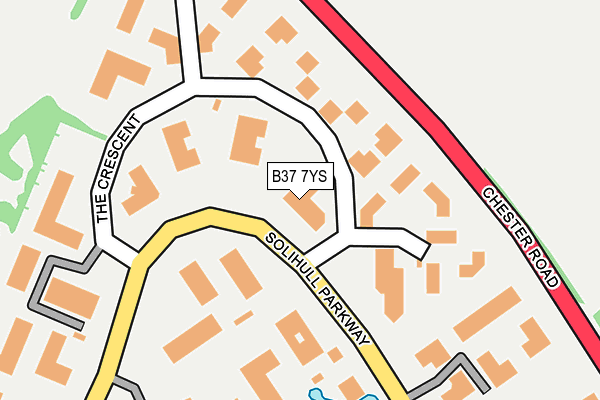 B37 7YS map - OS OpenMap – Local (Ordnance Survey)
