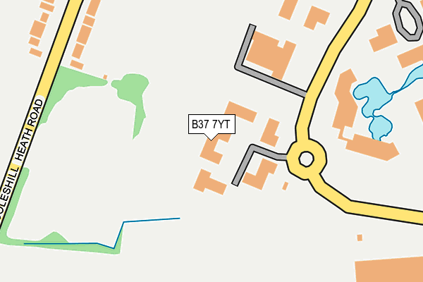 B37 7YT map - OS OpenMap – Local (Ordnance Survey)