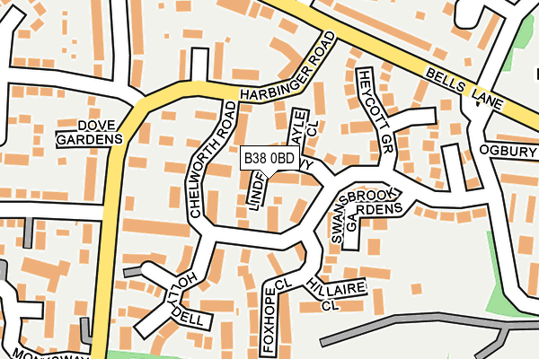 B38 0BD map - OS OpenMap – Local (Ordnance Survey)