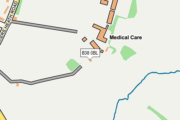 B38 0BL map - OS OpenMap – Local (Ordnance Survey)