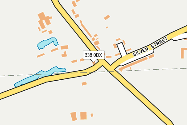 B38 0DX map - OS OpenMap – Local (Ordnance Survey)