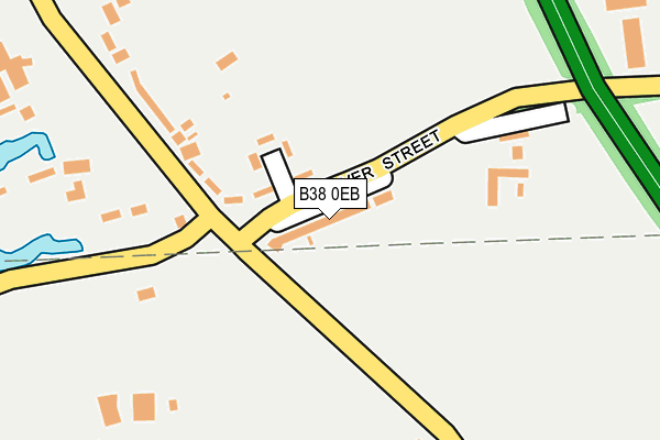 B38 0EB map - OS OpenMap – Local (Ordnance Survey)