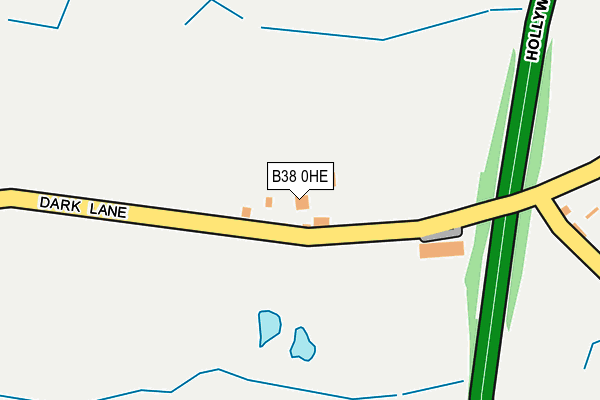 B38 0HE map - OS OpenMap – Local (Ordnance Survey)