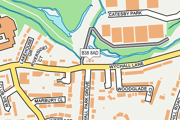 B38 8AD map - OS OpenMap – Local (Ordnance Survey)