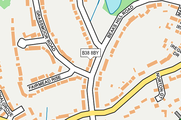 B38 8BY map - OS OpenMap – Local (Ordnance Survey)